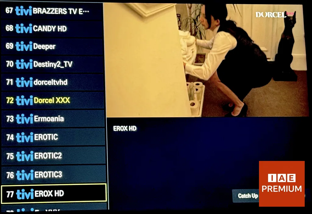 TiviMate IPTV avec un contenu d'adultes 